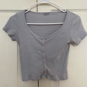 light blue brandy melville crop top
